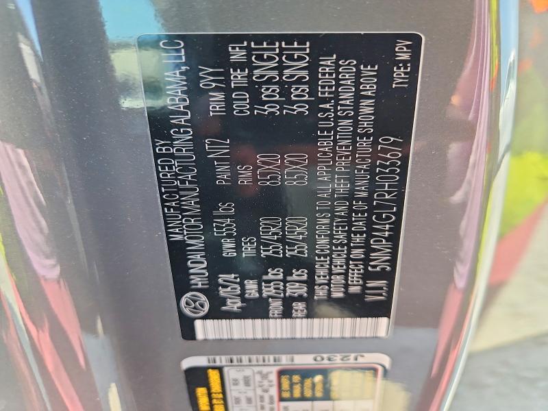 Продаж на аукціоні авто 2024 Hyundai Santa Fe, vin: 5NMP44GL7RH033679, номер лоту: 50400226