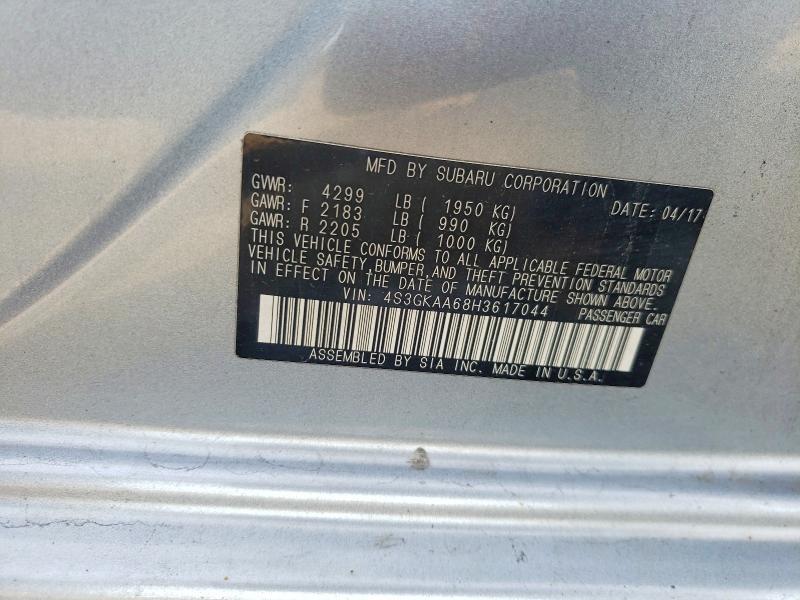 Продаж на аукціоні авто 2017 Subaru Impreza, vin: 4S3GKAA68H3617044, номер лоту: 51241546