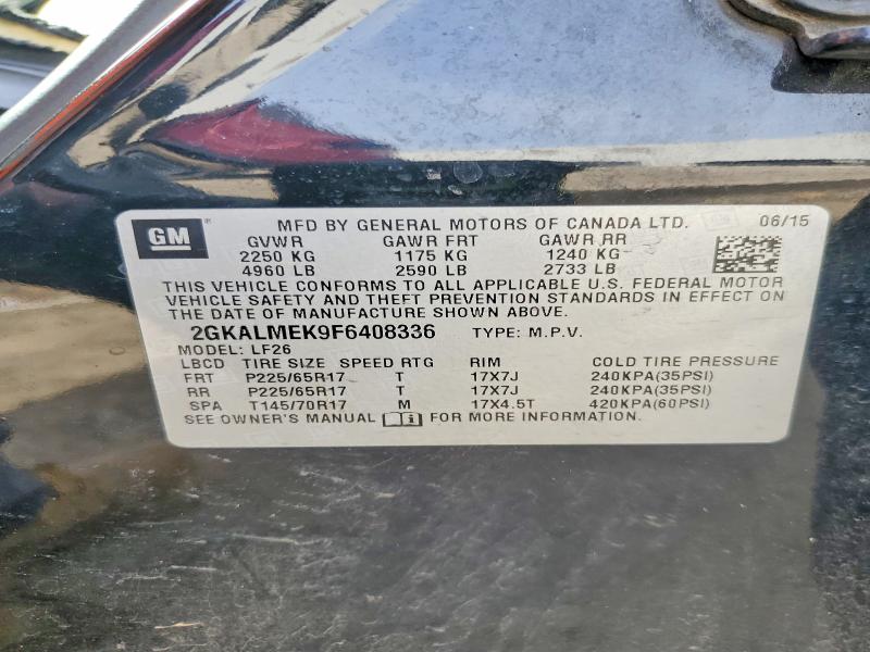 49163576 :رقم المزاد ، 2GKALMEK9F6408336 vin ، 2015 Gmc Terrain مزاد بيع