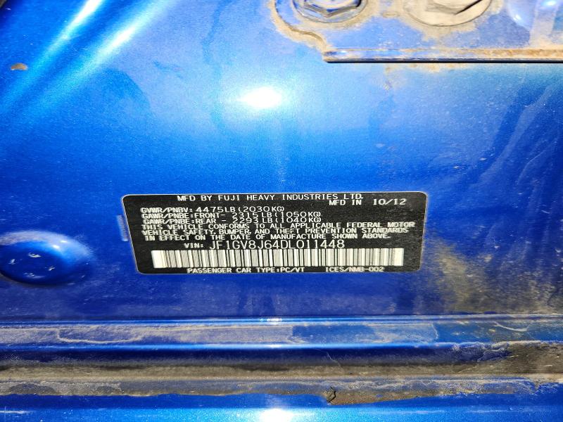Продажа на аукционе авто 2013 Subaru Impreza, vin: JF1GV8J64DL011448, номер лота: 48965256