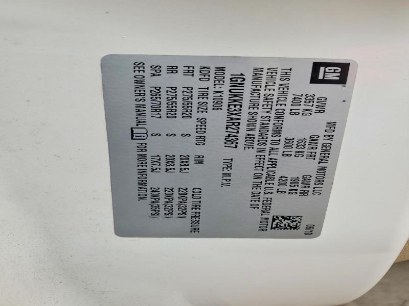 Aukcja sprzedaży 2010 Chevrolet Surburban, vin: 1GNUKKE3XAR274367, numer aukcji: 51498676