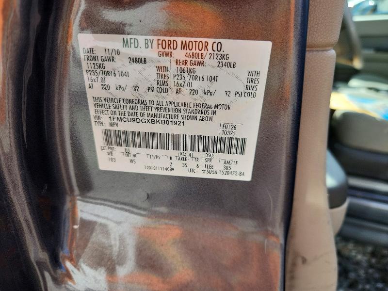 Aukcja sprzedaży 2011 Ford Escape, vin: 1FMCU9DGXBKB01921, numer aukcji: 50771226