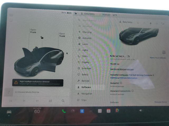 2021 Tesla Model 3 მანქანა იყიდება აუქციონზე, vin: 5YJ3E1EA2MF084285, აუქციონის ნომერი: 49659026