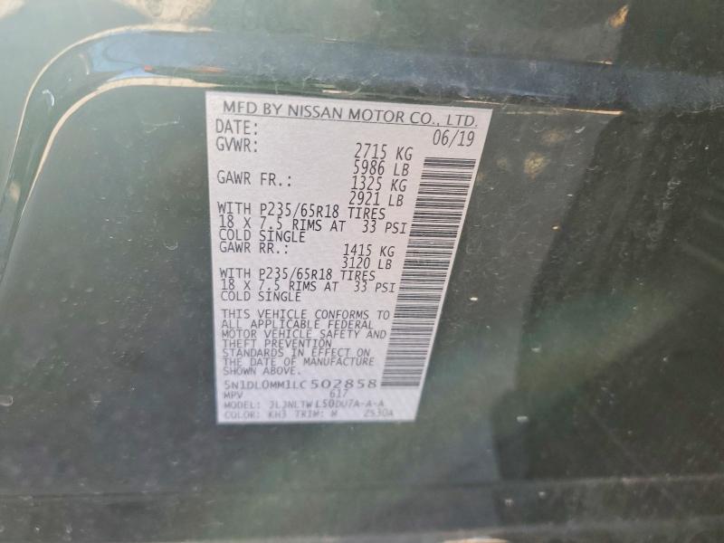 Aukcja sprzedaży 2020 Infiniti Qx60, vin: 5N1DL0MM1LC502858, numer aukcji: 50340306