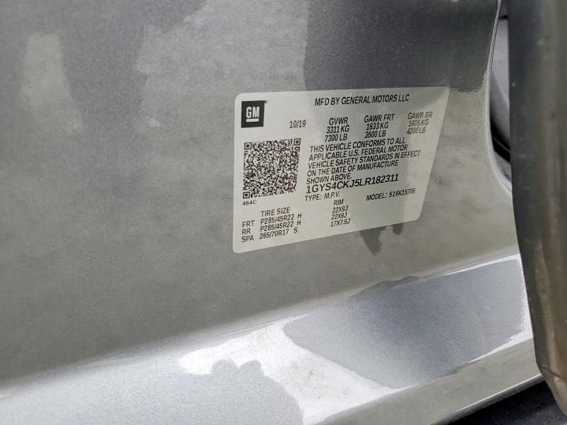 51581606 :رقم المزاد ، 1GYS4CKJ5LR182311 vin ، 2020 Cadillac Escalade مزاد بيع