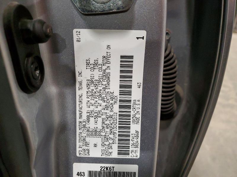 Aukcja sprzedaży 2012 Toyota Tundra, vin: 5TFUY5F13CX232112, numer aukcji: 50921176