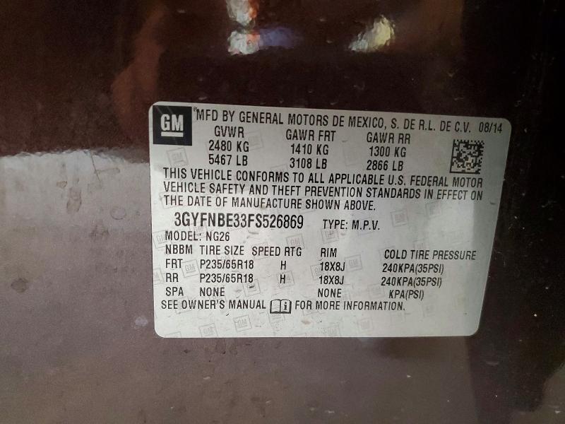 Продаж на аукціоні авто 2015 Cadillac Srx, vin: 3GYFNBE33FS526869, номер лоту: 50329436