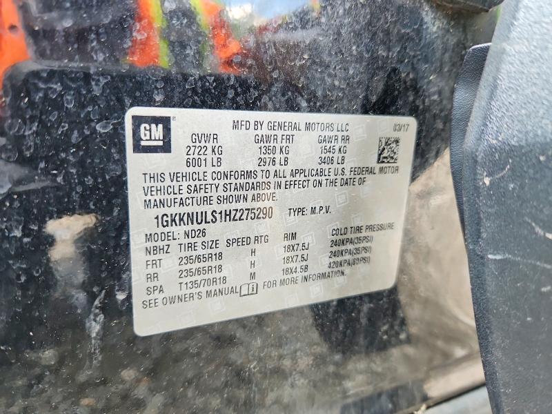 Продаж на аукціоні авто 2017 Gmc Acadia, vin: 1GKKNULS1HZ275290, номер лоту: 52027856