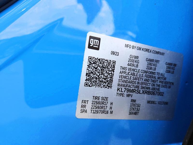 48512566 :رقم المزاد ، KL79MRSLXRB067002 vin ، 2024 Chevrolet Trailblazer مزاد بيع