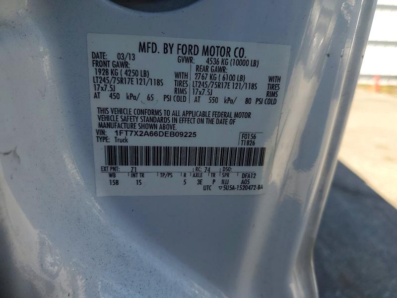 2013 Ford F250 მანქანა იყიდება აუქციონზე, vin: 1FT7X2A66DEB09225, აუქციონის ნომერი: 48519286