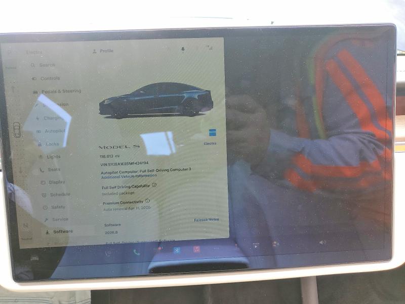 Aukcja sprzedaży 2021 Tesla Model S, vin: 5YJSA1E55MF434194, numer aukcji: 48107846