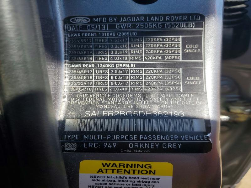 Продажа на аукционе авто 2013 Land Rover Lr2, vin: SALFR2BG6DH362193, номер лота: 50814806