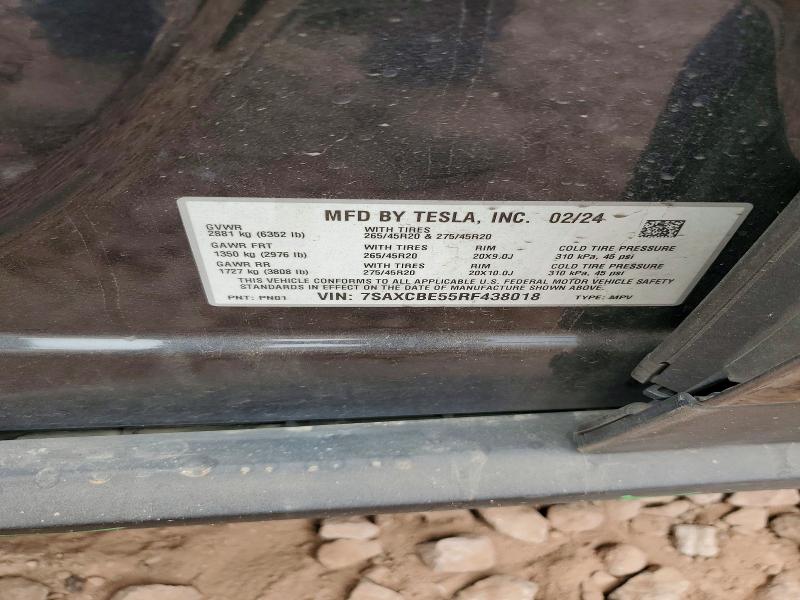 Продажа на аукционе авто 2024 Tesla Model X, vin: 7SAXCBE55RF438018, номер лота: 48646866