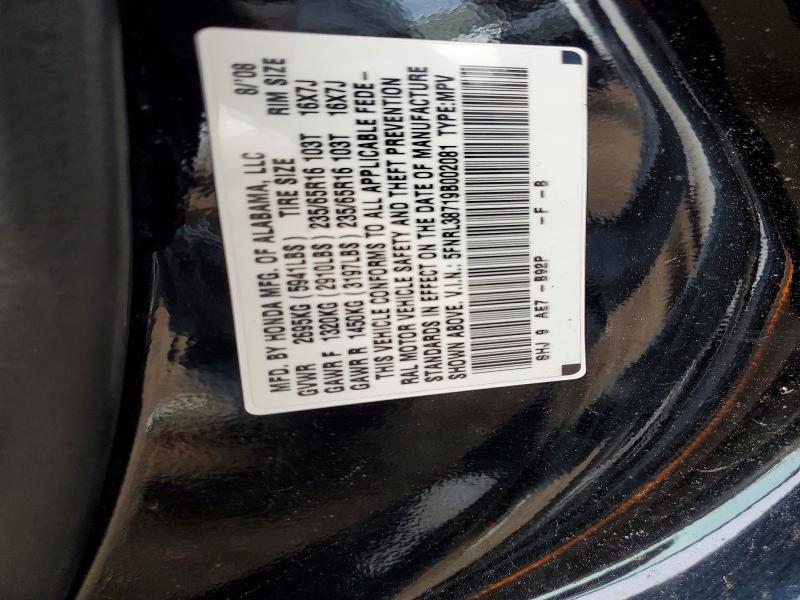Продажа на аукционе авто 2009 Honda Odyssey, vin: 5FNRL38719B002081, номер лота: 50259366
