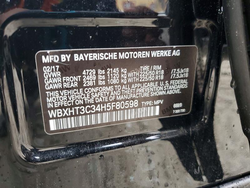 50449126 :رقم المزاد ، WBXHT3C34H5F80598 vin ، 2017 Bmw X1 مزاد بيع