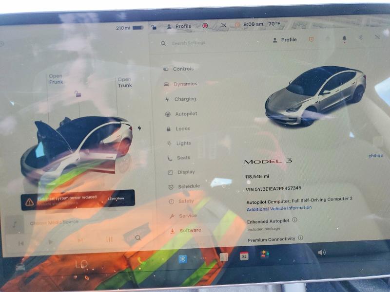 Aukcja sprzedaży 2023 Tesla Model 3, vin: 5YJ3E1EA2PF457345, numer aukcji: 50369786