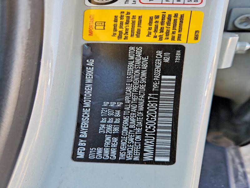 2016 Mini Cooper მანქანა იყიდება აუქციონზე, vin: WMWXU1C50G2D08171, აუქციონის ნომერი: 50957176