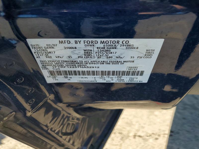 Aukcja sprzedaży 2007 Ford F150, vin: 1FTRF12257NA52912, numer aukcji: 50833556
