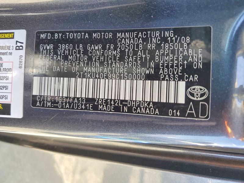 Продажа на аукционе авто 2009 Toyota Matrix, vin: 2T1KU40E99C150000, номер лота: 51500186