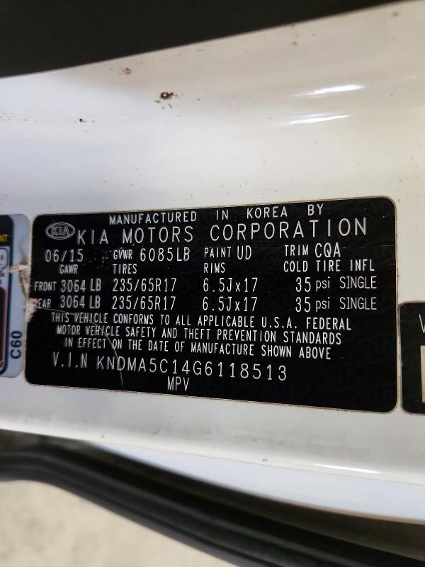 Продажа на аукционе авто 2016 Kia Sedona, vin: KNDMA5C14G6118513, номер лота: 49623656