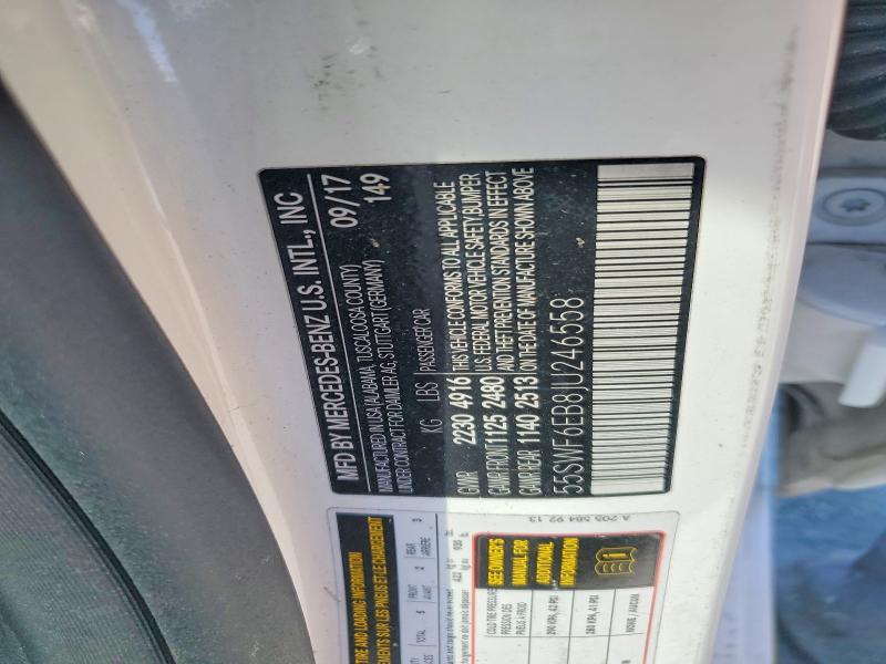 Aukcja sprzedaży 2018 Mercedes-benz C, vin: 55SWF6EB8JU246558, numer aukcji: 51154536