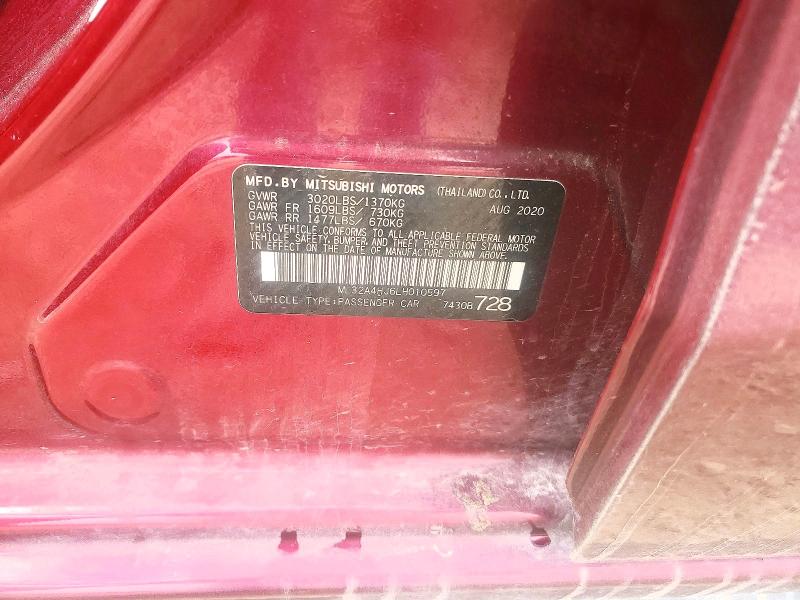 Продаж на аукціоні авто 2020 Mitsubishi Mirage, vin: ML32A4HJ6LH010597, номер лоту: 51636236
