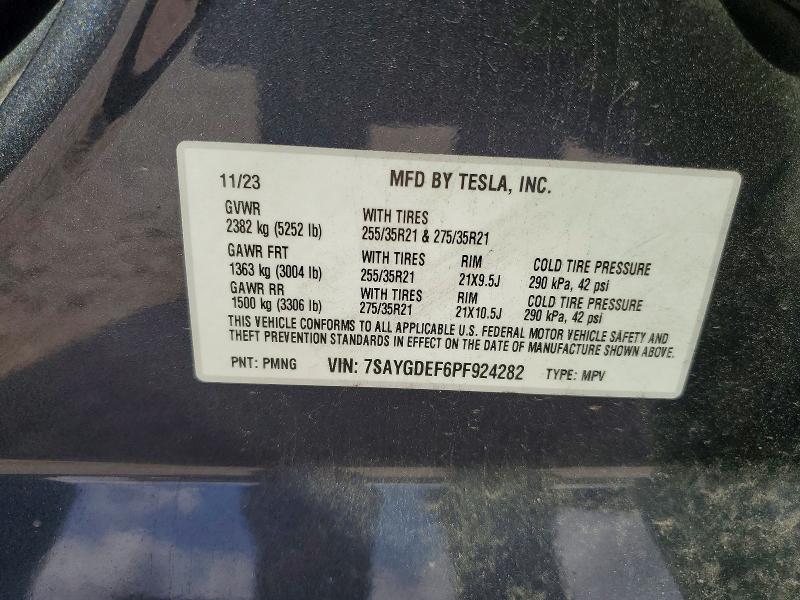 Продажа на аукционе авто 2023 Tesla Model Y, vin: 7SAYGDEF6PF924282, номер лота: 48297326