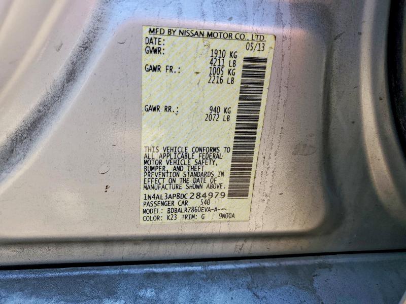 2013 Nissan Altima მანქანა იყიდება აუქციონზე, vin: 1N4AL3AP8DC284979, აუქციონის ნომერი: 51476356