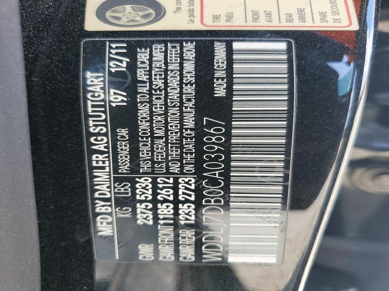Aukcja sprzedaży 2012 Mercedes-benz Cls, vin: WDDLJ7DB0CA039867, numer aukcji: 47949116