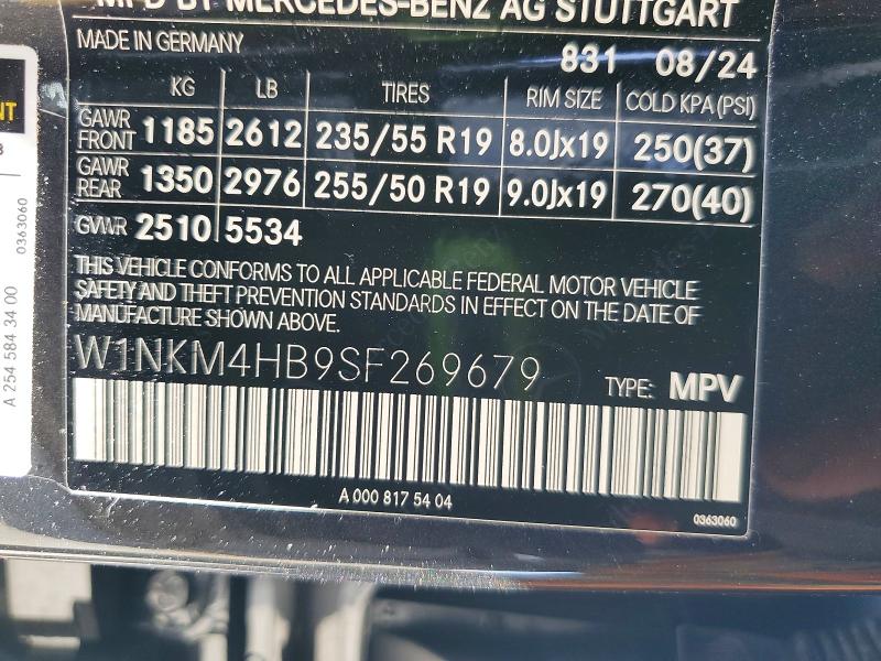 Aukcja sprzedaży 2025 Mercedes-benz Glc, vin: W1NKM4HB9SF269679, numer aukcji: 49483216