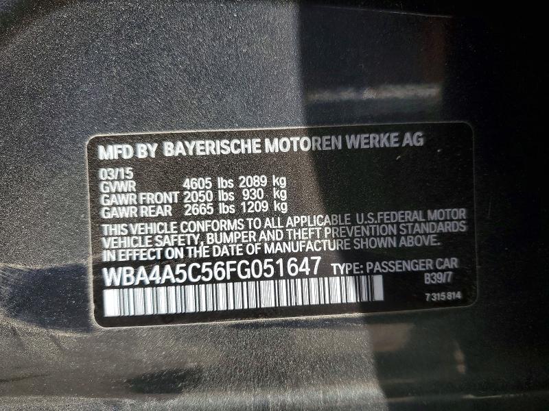 Продажа на аукционе авто 2015 Bmw 428, vin: WBA4A5C56FG051647, номер лота: 50360416