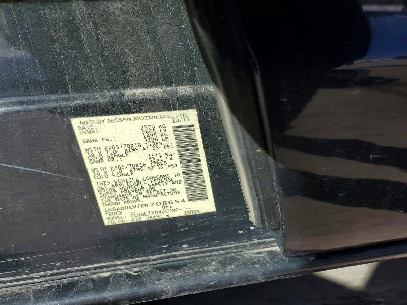 2014 Nissan Frontier მანქანა იყიდება აუქციონზე, vin: 1N6AD0EV7EN708654, აუქციონის ნომერი: 50512796