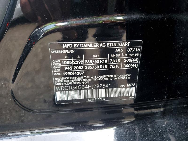 Aukcja sprzedaży 2017 Mercedes-benz Gla, vin: WDCTG4GB4HJ297541, numer aukcji: 51225986