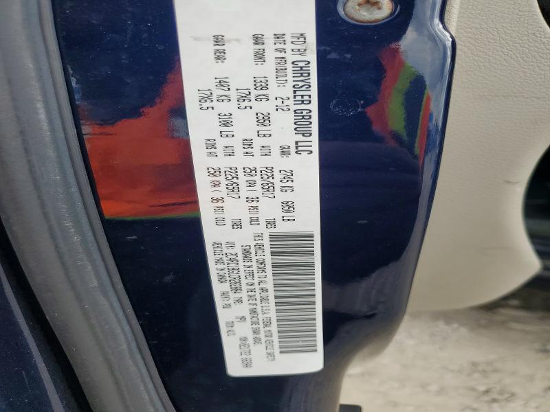 49051126 :رقم المزاد ، 2C4RC1BG1CR282884 vin ، 2012 Chrysler Town & Country مزاد بيع