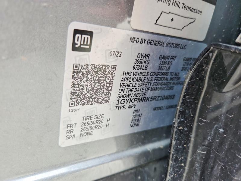 Auction sale of the 2024 Cadillac Lyriq, vin: 1GYKPMRK5RZ104003, lot number: 50987366