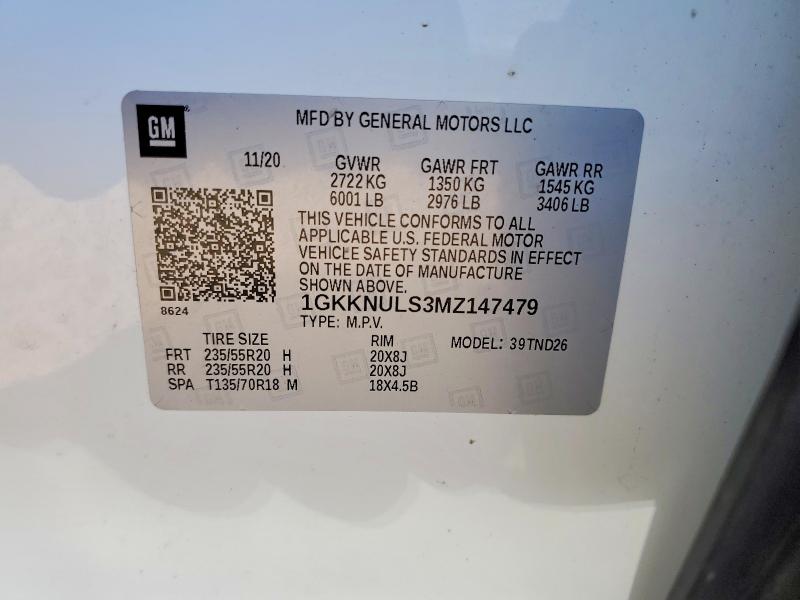 Продаж на аукціоні авто 2021 Gmc Acadia, vin: 1GKKNULS3MZ147479, номер лоту: 48363036