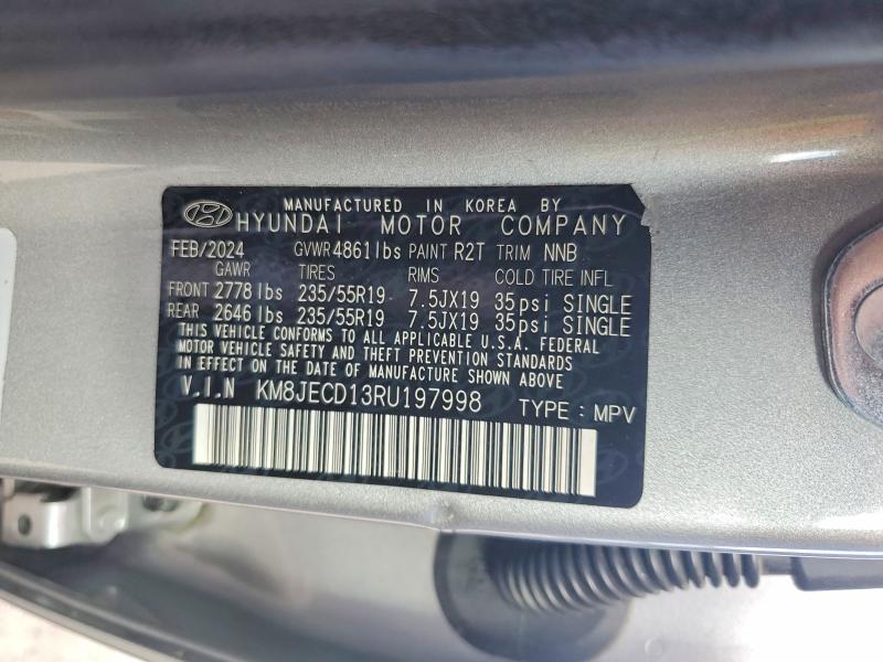 Aukcja sprzedaży 2024 Hyundai Tucson Hybrid, vin: KM8JECD13RU197998, numer aukcji: 48462906
