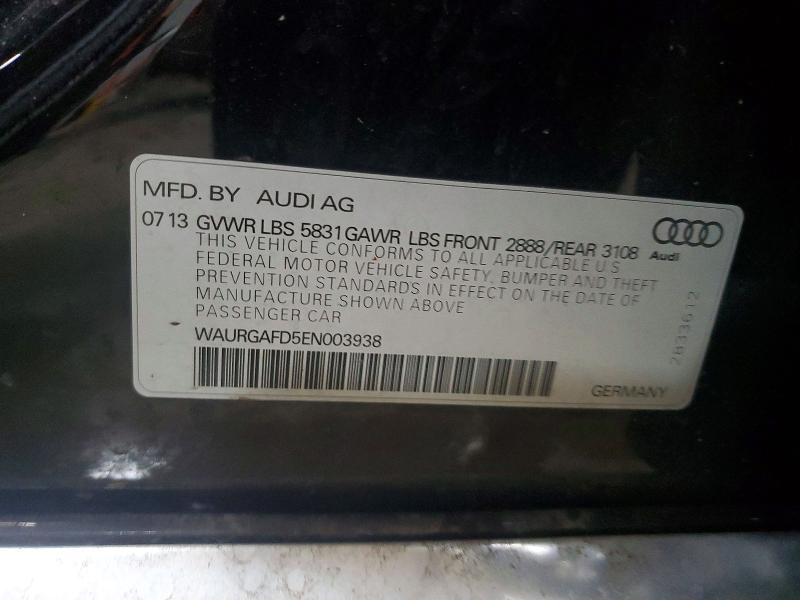 Продажа на аукционе авто 2014 Audi A8, vin: WAURGAFD5EN003938, номер лота: 49910426