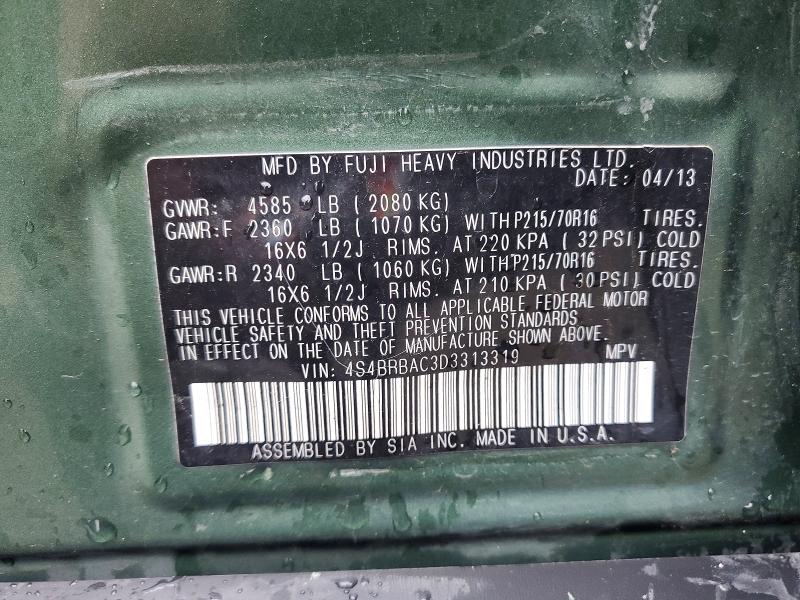 Продаж на аукціоні авто 2013 Subaru Outback, vin: 4S4BRBAC3D3313319, номер лоту: 50705536