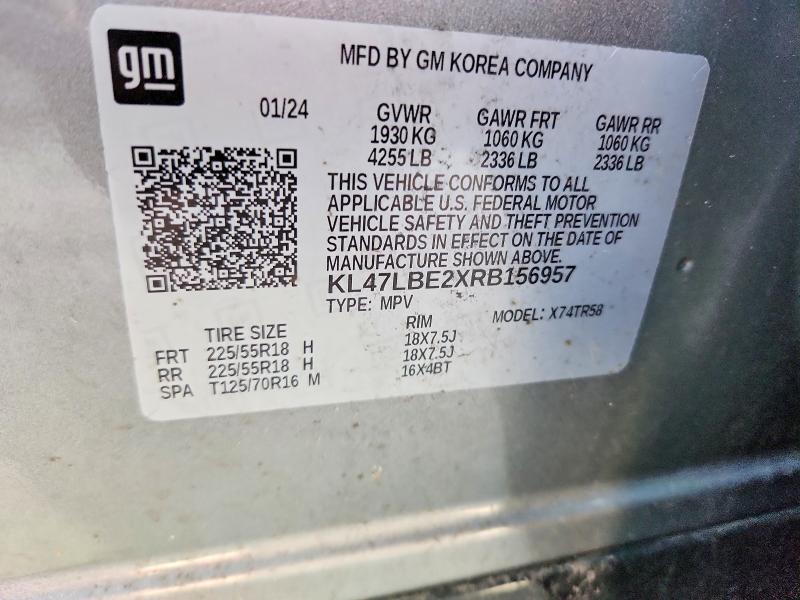 Aukcja sprzedaży 2024 Buick Envista, vin: KL47LBE2XRB156957, numer aukcji: 51459946