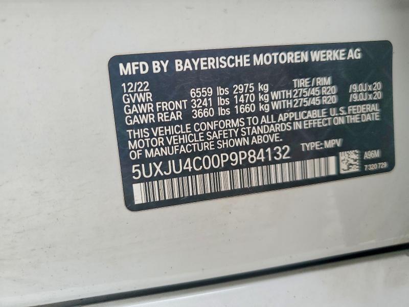Продаж на аукціоні авто 2023 Bmw X5, vin: 5UXJU4C00P9P84132, номер лоту: 50311646