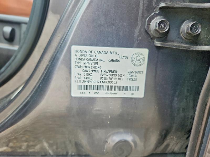 Aukcja sprzedaży 2010 Acura Mdx, vin: 2HNYD2H7XAH000552, numer aukcji: 47910436