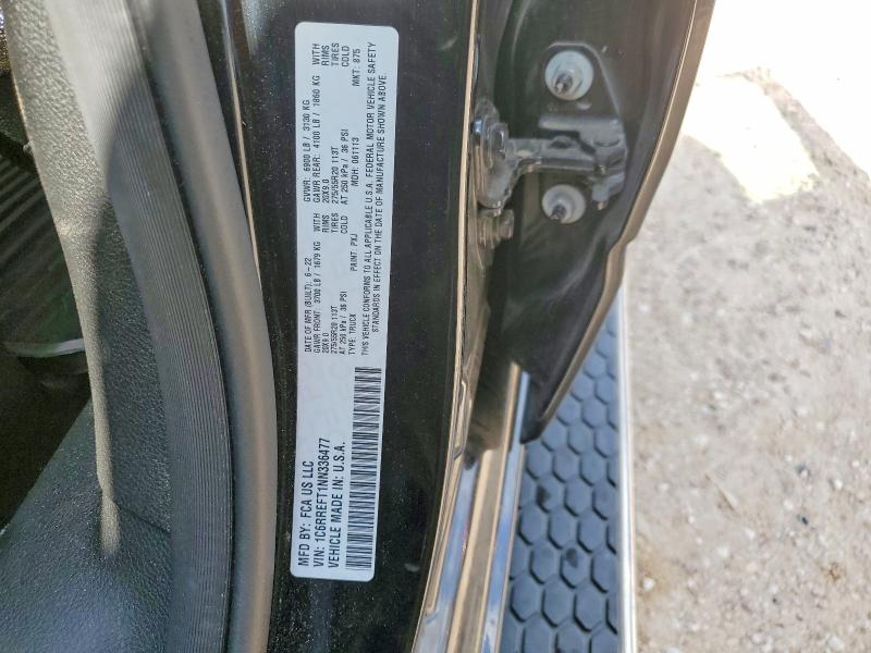 2022 Ram 1500 მანქანა იყიდება აუქციონზე, vin: 1C6RREFT1NN336477, აუქციონის ნომერი: 48639656