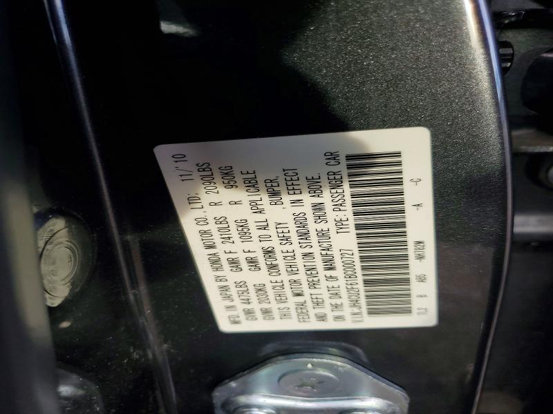 Aukcja sprzedaży 2011 Acura Tsx, vin: JH4CU2F61BC000727, numer aukcji: 50147126