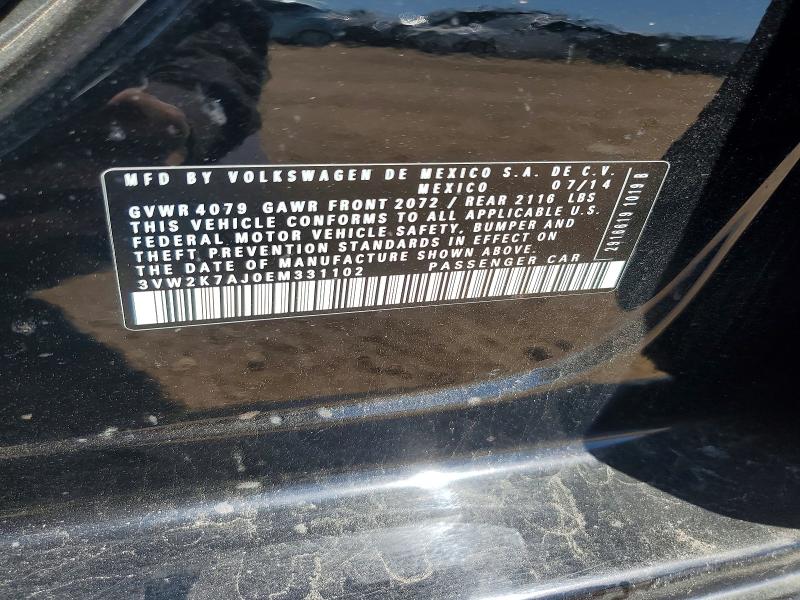 Продаж на аукціоні авто 2014 Volkswagen Jetta, vin: 3VW2K7AJ0EM331102, номер лоту: 48600766