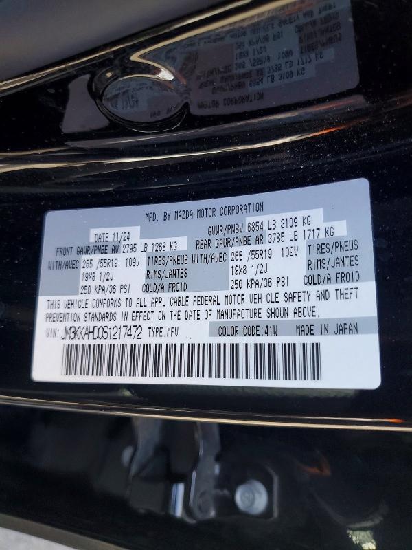 49952416 :رقم المزاد ، JM3KKAHD0S1217472 vin ، 2025 Mazda Cx-90 مزاد بيع