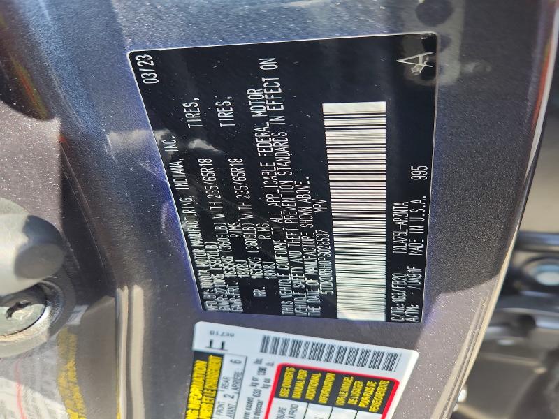50345366 :رقم المزاد ، 5TDKDRBH0PS028537 vin ، 2023 Toyota Highlander مزاد بيع