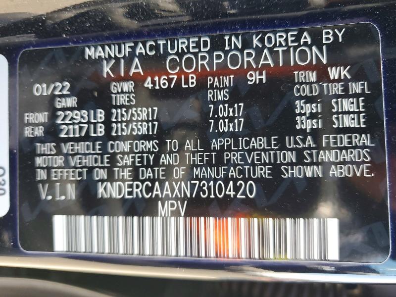 Продаж на аукціоні авто 2022 Kia Seltos, vin: KNDERCAAXN7310420, номер лоту: 48694056