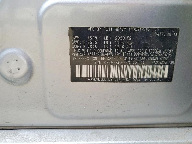 Продажа на аукционе авто 2015 Subaru Legacy, vin: 4S3BNAN62F3028211, номер лота: 50660886