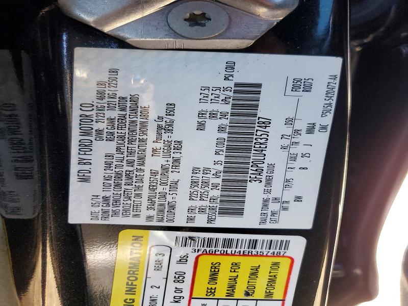 Продаж на аукціоні авто 2014 Ford Fusion, vin: 3FA6P0LU4ER357487, номер лоту: 51330026